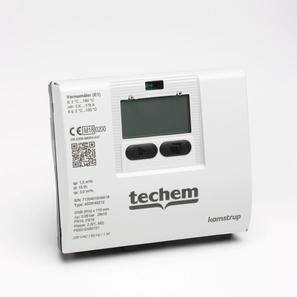 Techem MULTICAL® 403 Kamstrup Energimåler Returløb